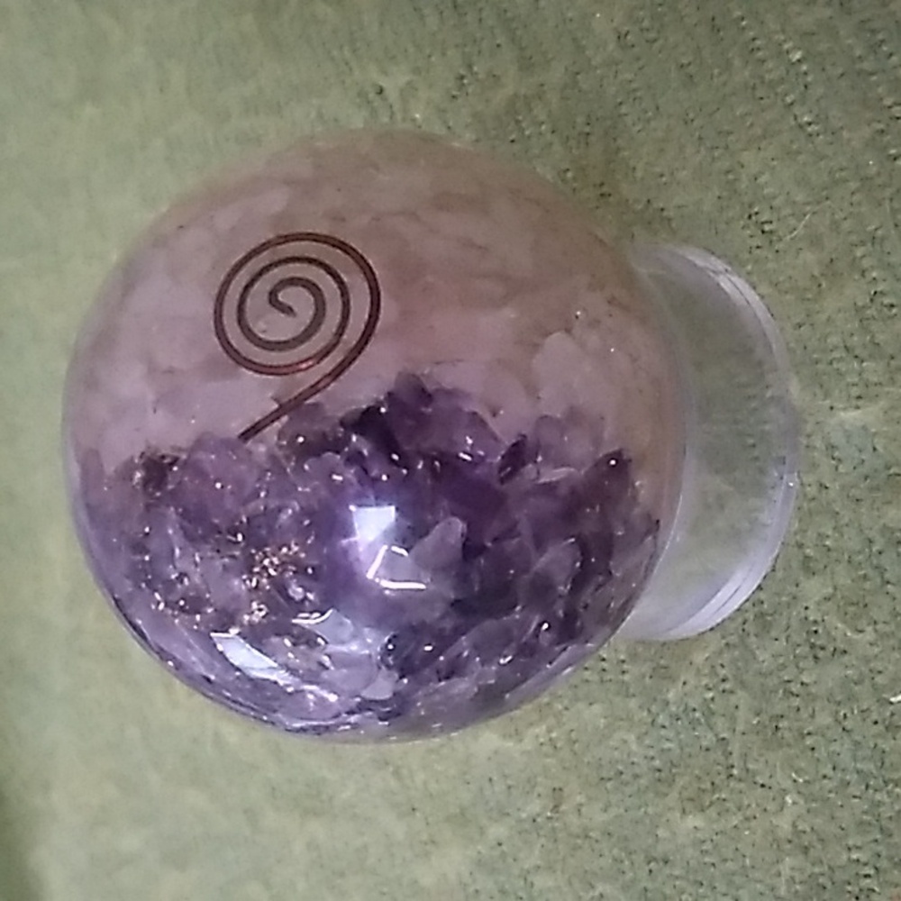 Amethyst Orgone Gemstone Sphere